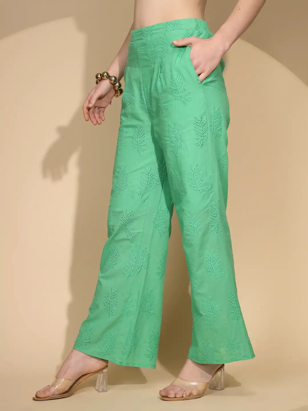 Green Cotton Regular Fit Lower - Global Republic