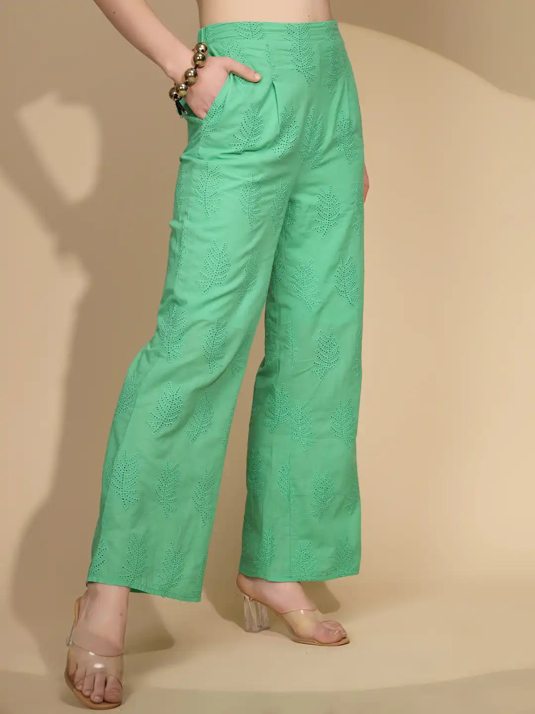 Green Cotton Regular Fit Lower - Global Republic