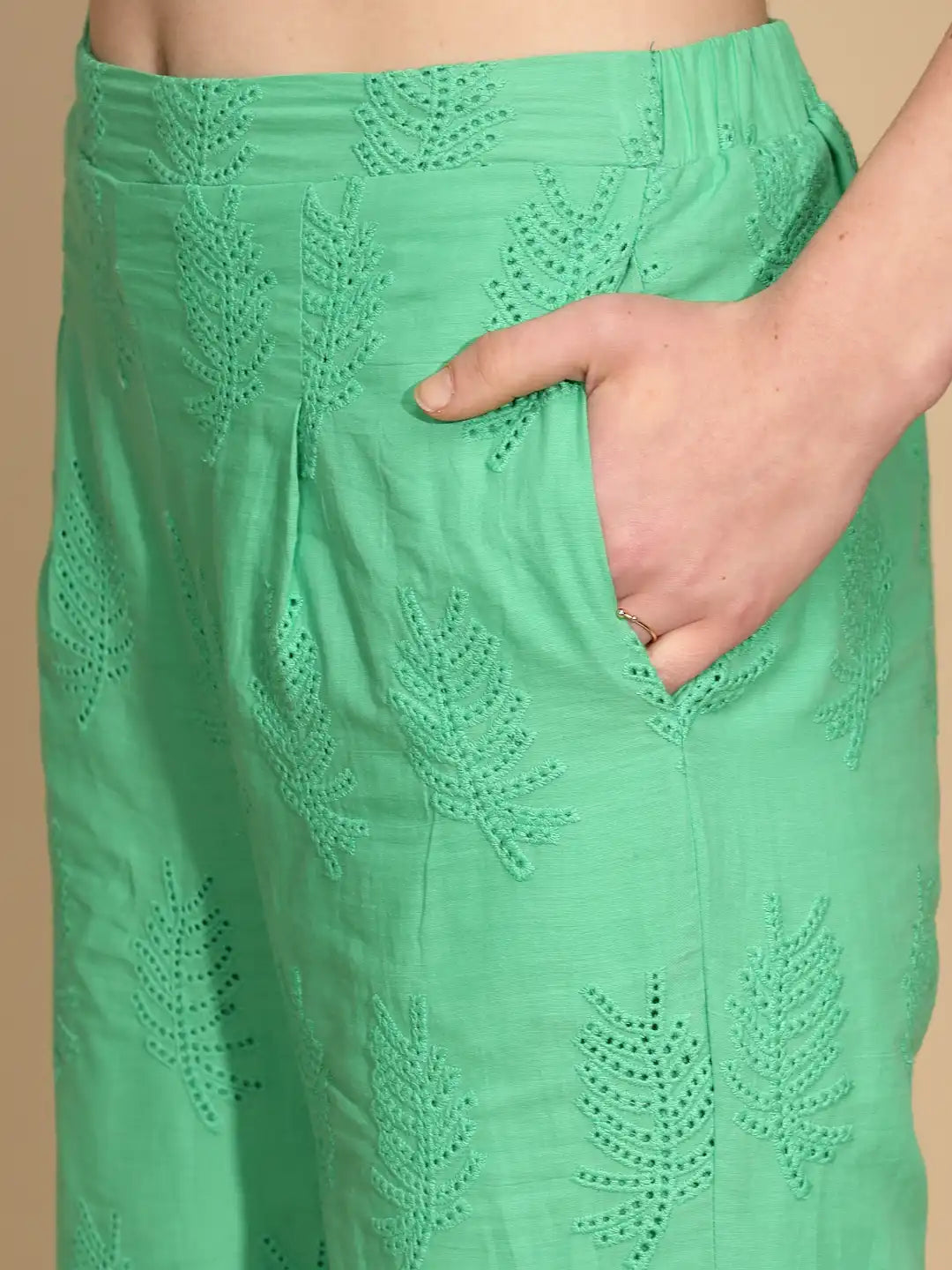 Green Cotton Regular Fit Lower - Global Republic