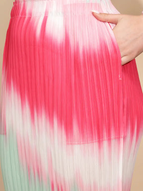 Multicolor Polyester Blend Regular Fit Co-Ord Set For Women