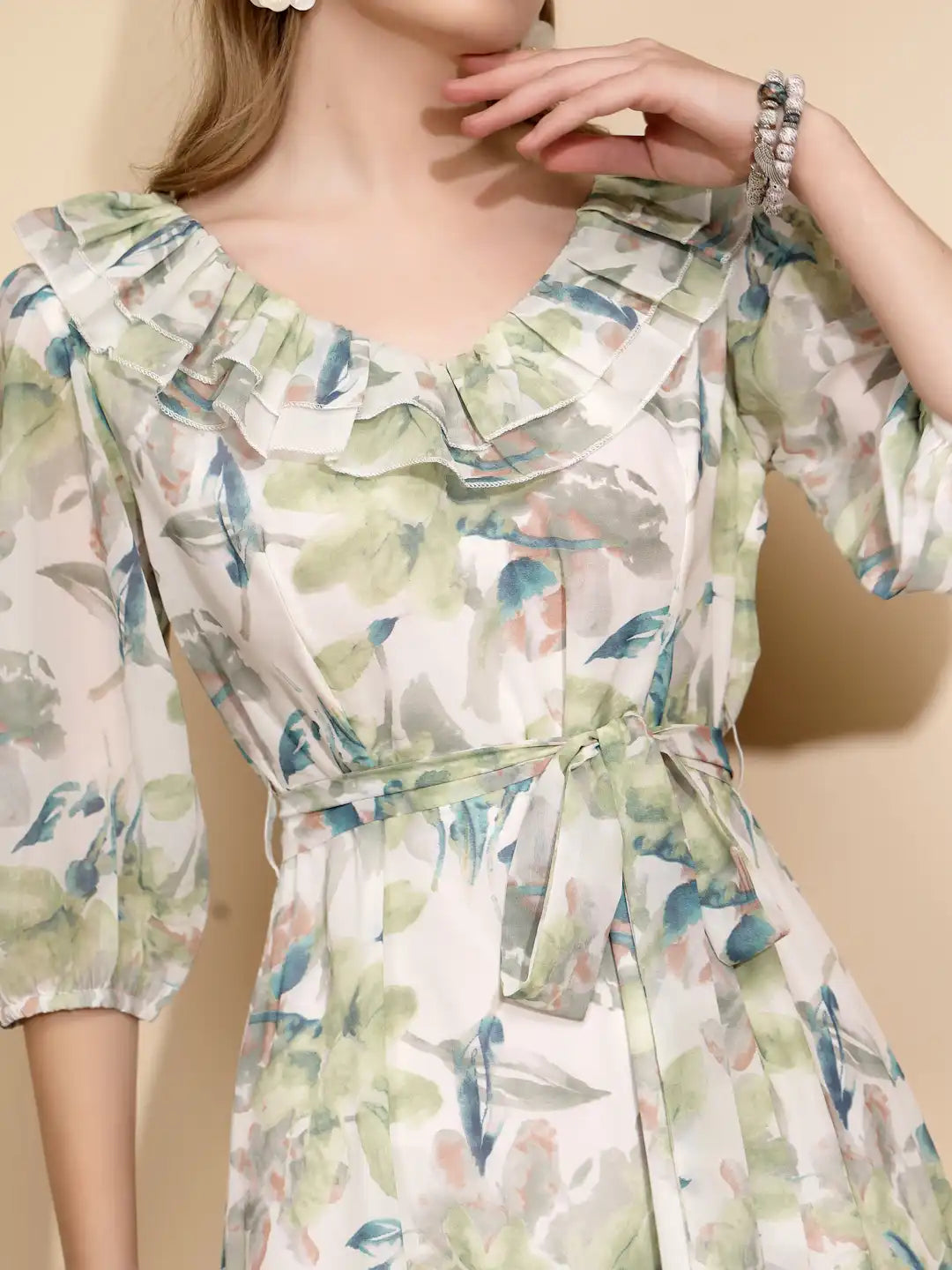 Multicolor Regular Fit Dress For Women - Global Republic