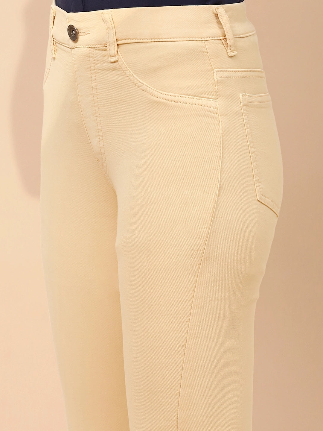 Yellow Cotton Blend Slim Jegging - Global Republic