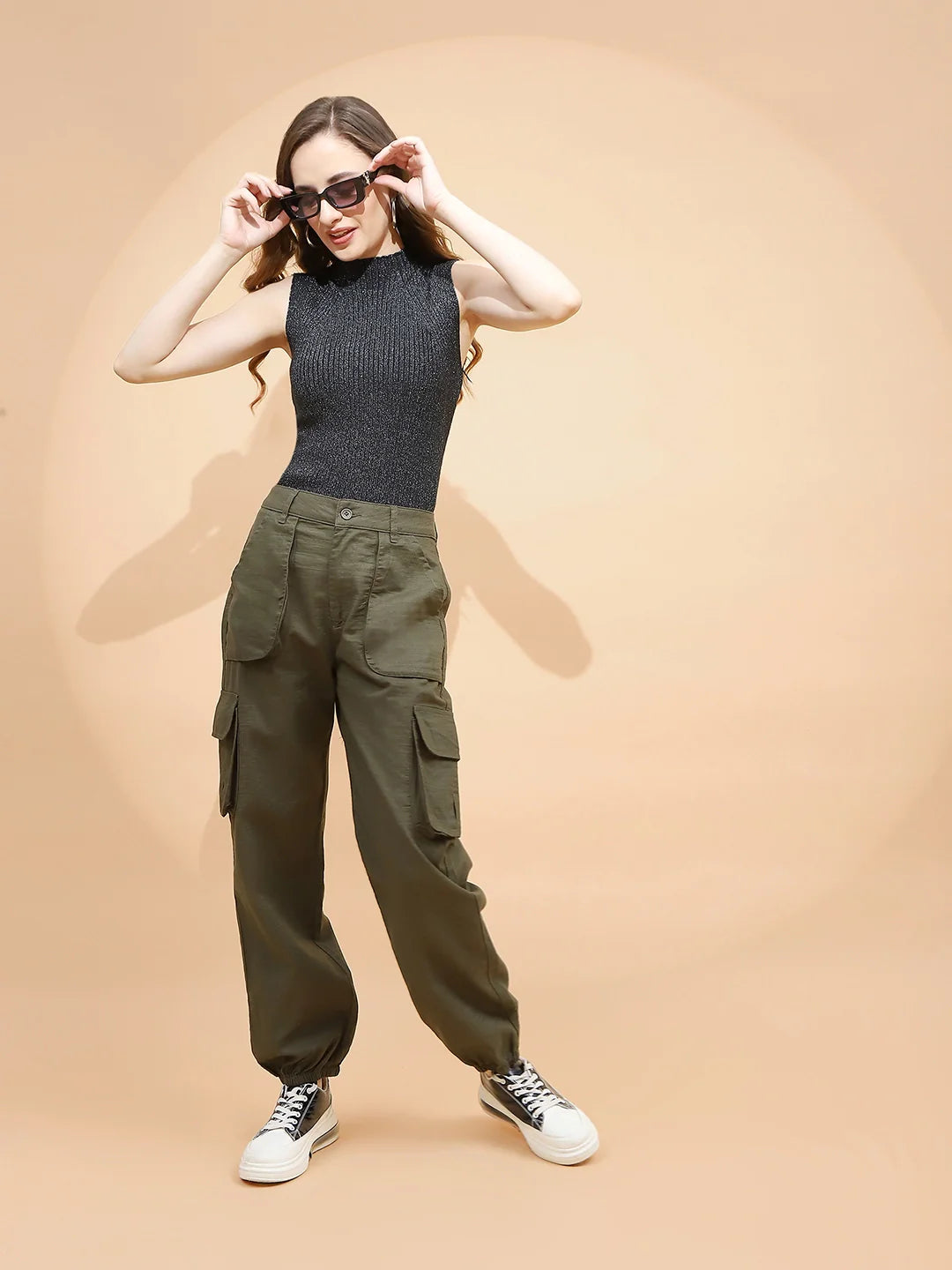 Olive Cotton Straight Fit Jogger - Global Republic