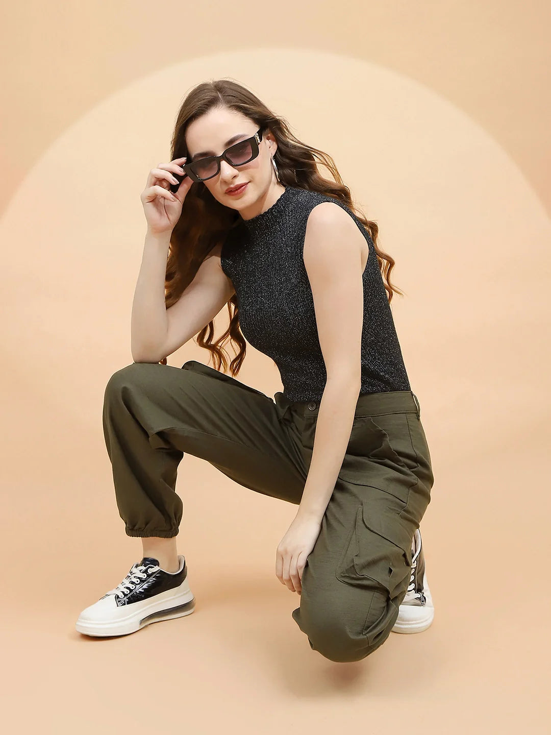 Olive Cotton Straight Fit Jogger - Global Republic