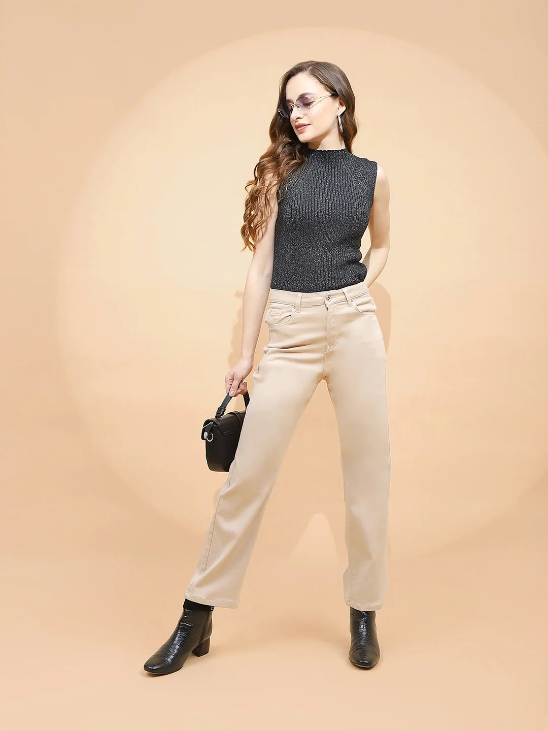 Fawn Cotton Straight Fit Trouser - Global Republic