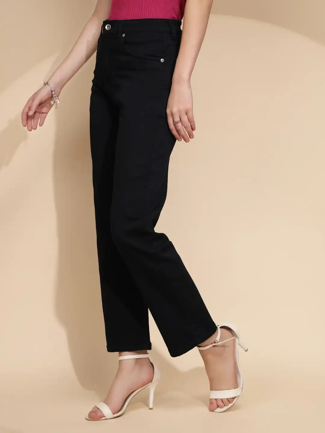 Navy Blue Cotton Blend Trouser - Global Republic