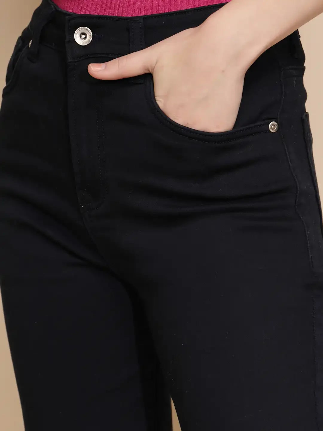 Navy Blue Cotton Blend Trouser - Global Republic