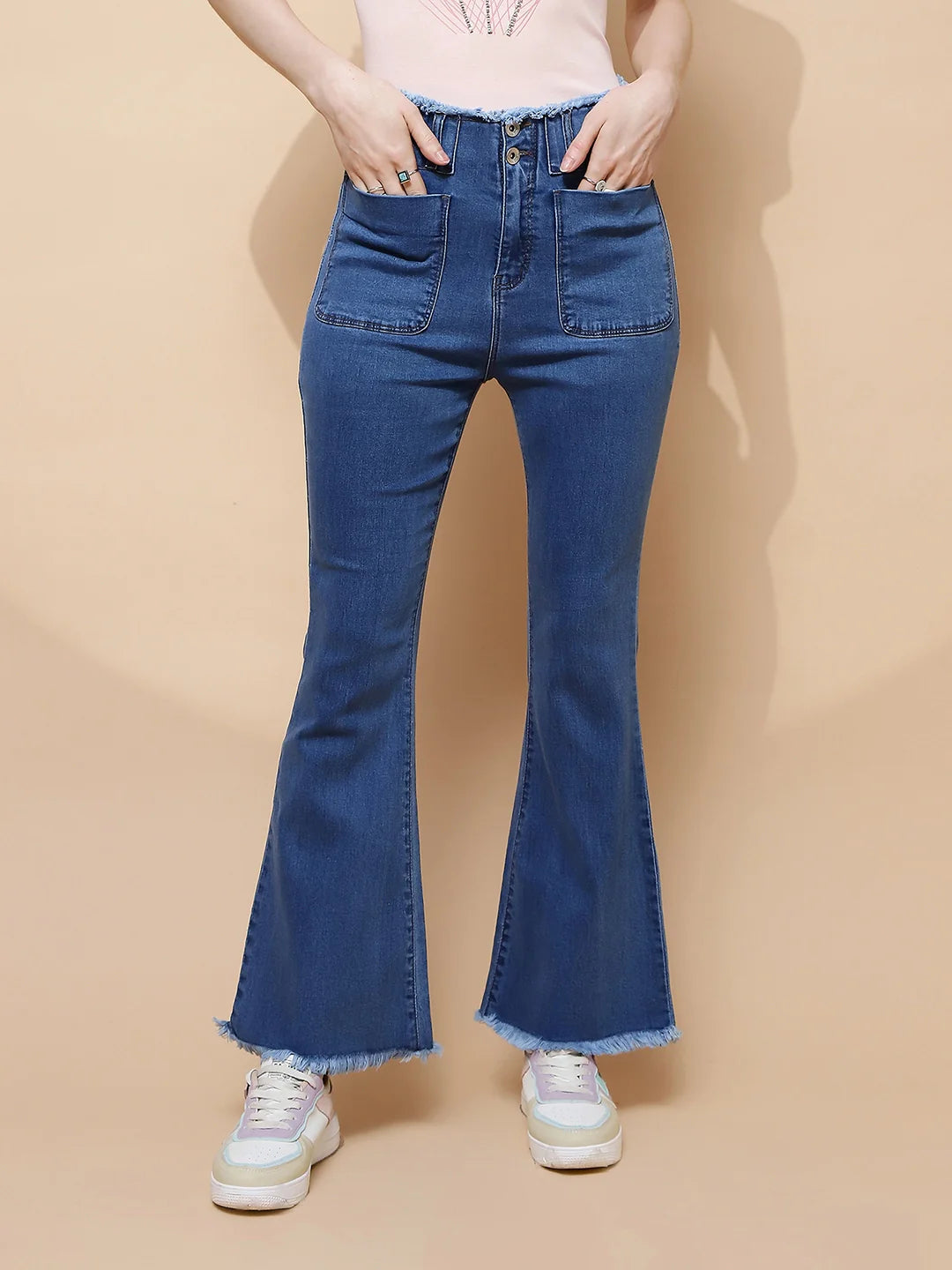 Blue Bootcut Slim Fit Jeans - Global Republic