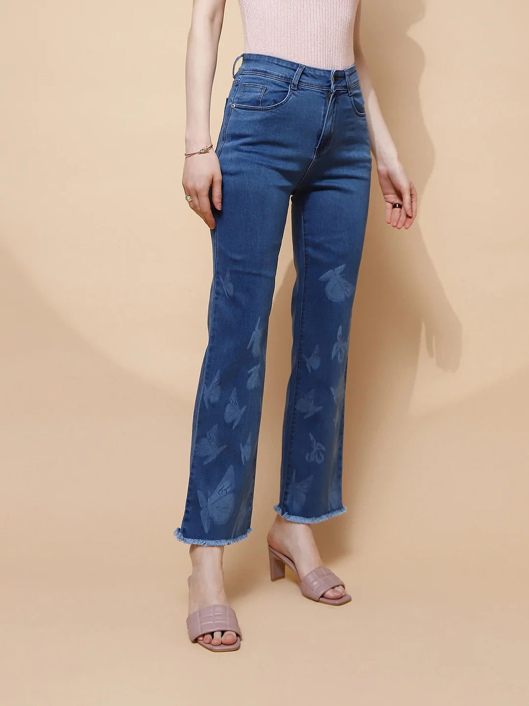 Blue Straight Slim Fit Jeans - Global Republic