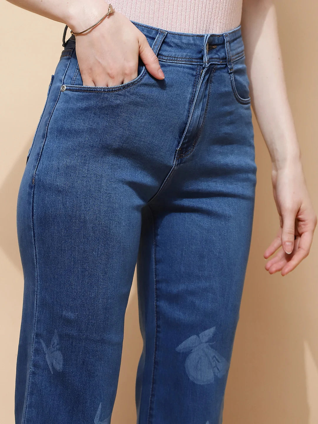 Blue Straight Slim Fit Jeans - Global Republic