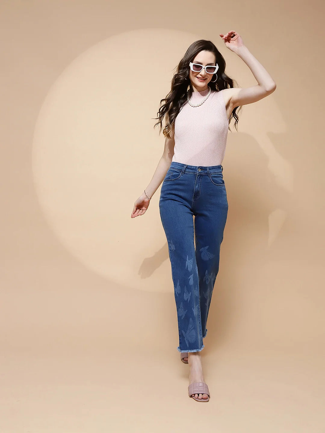 Blue Straight Slim Fit Jeans - Global Republic