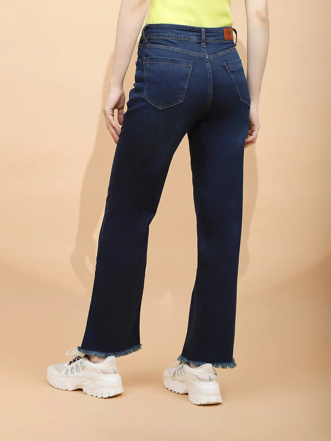 Blue Cotton Flared Jeans - Global Republic