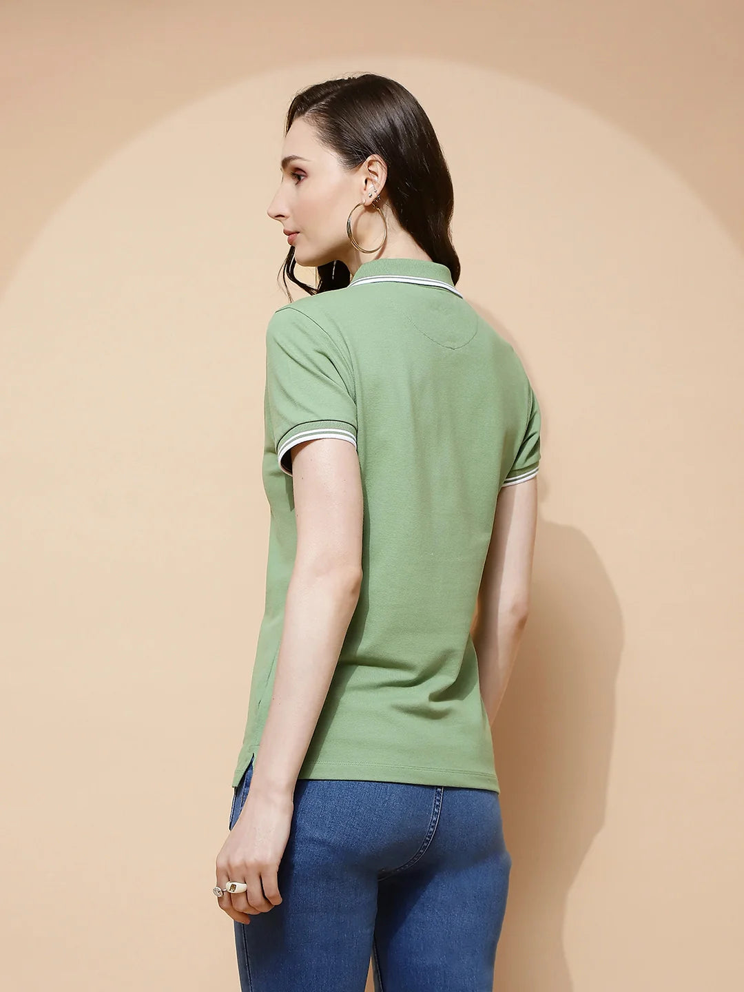 Green Regular Fit Cotton T-Shirt - Global Republic