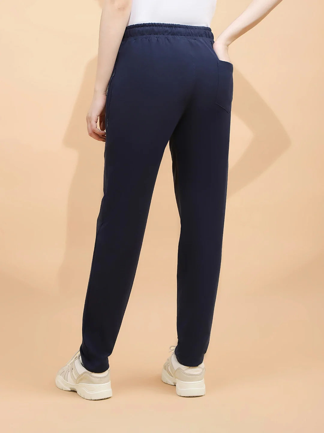 Blue Cotton Blend Regular Fit Lower - Global Republic