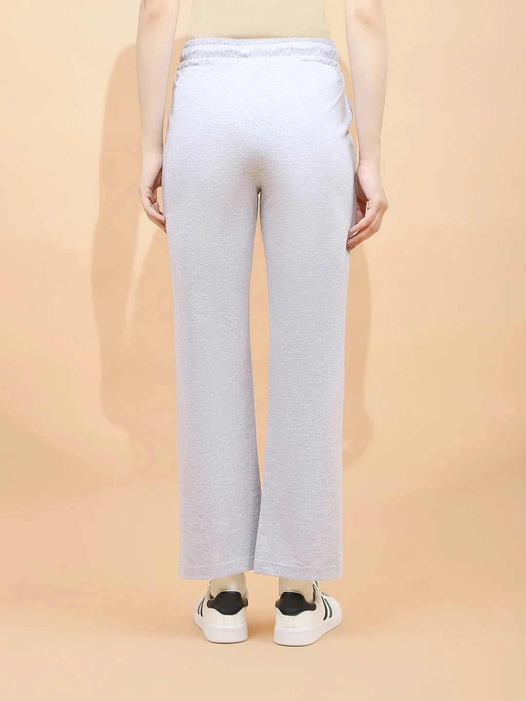 Ecru Melange Cotton Blend Lower - Global Republic