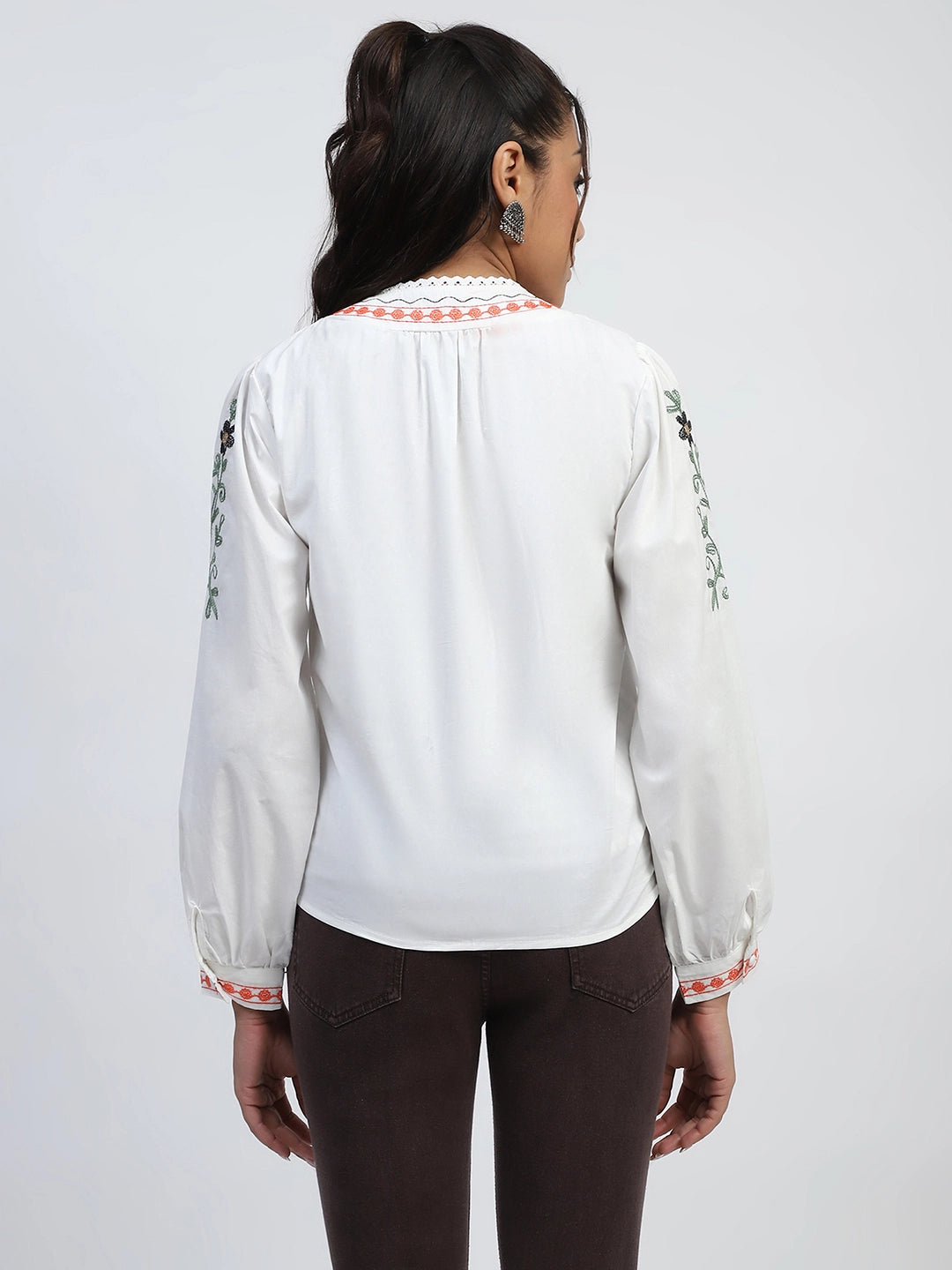 Embroidered Cotton Shirt - Global Republic