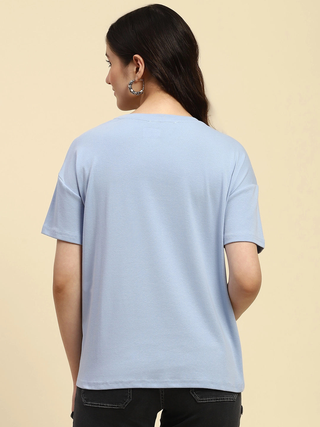 Blue Embroidered Cotton Loose Top - Global Republic