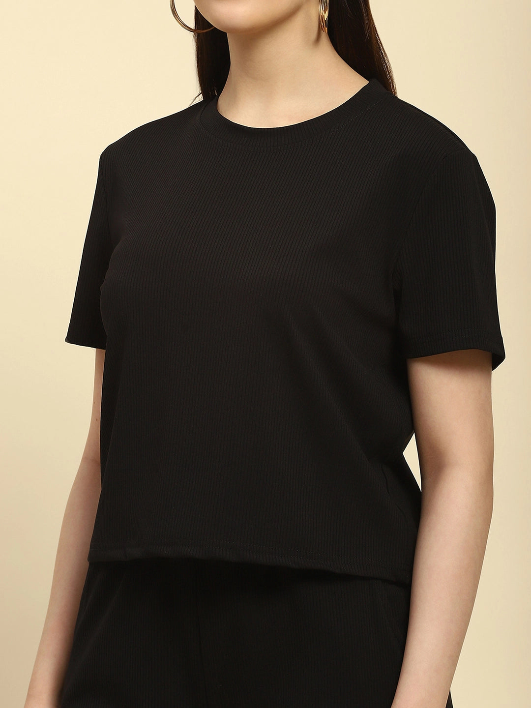 Black Striped Co-ord Set - Global Republic