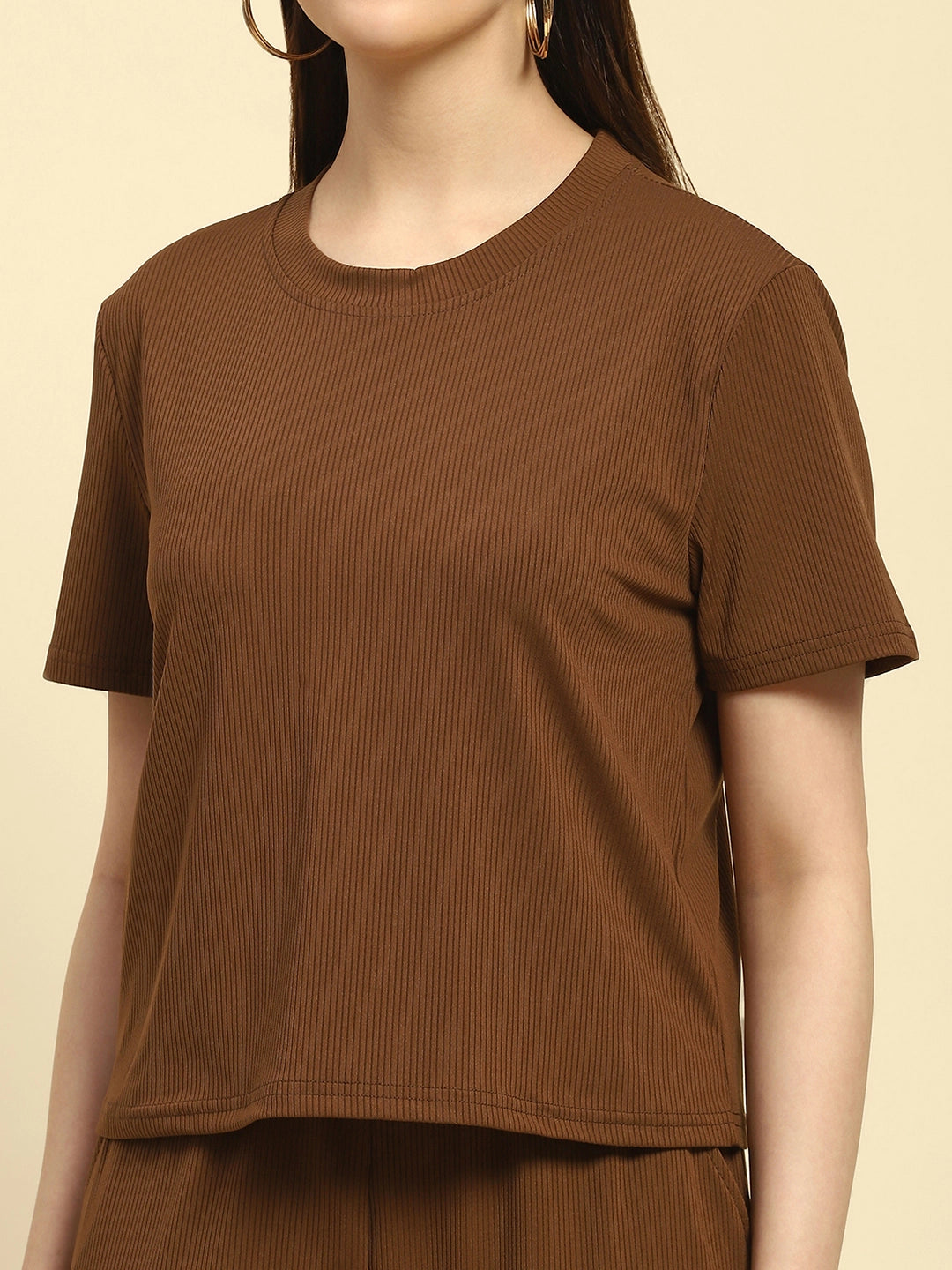 Brown Striped Co-ord Set - Global Republic