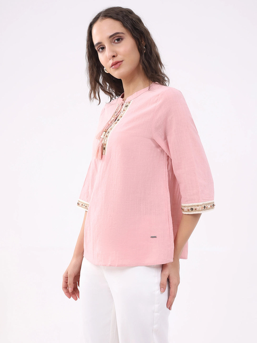 Dusty Pink Cotton Top - Global Republic