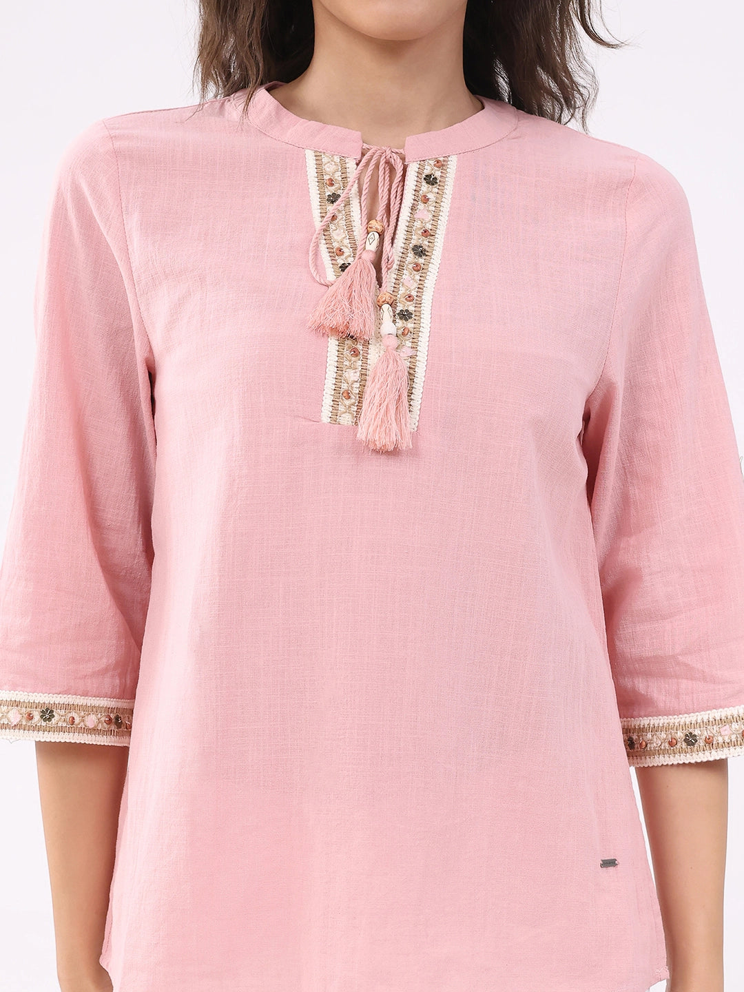 Dusty Pink Cotton Top - Global Republic