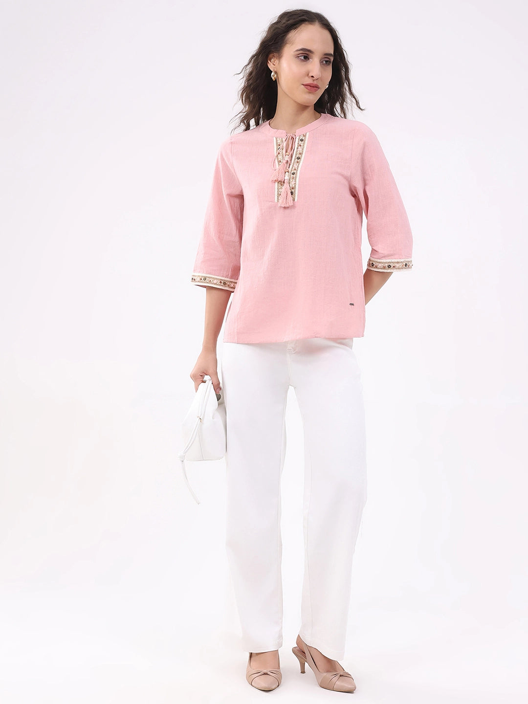 Dusty Pink Cotton Top - Global Republic