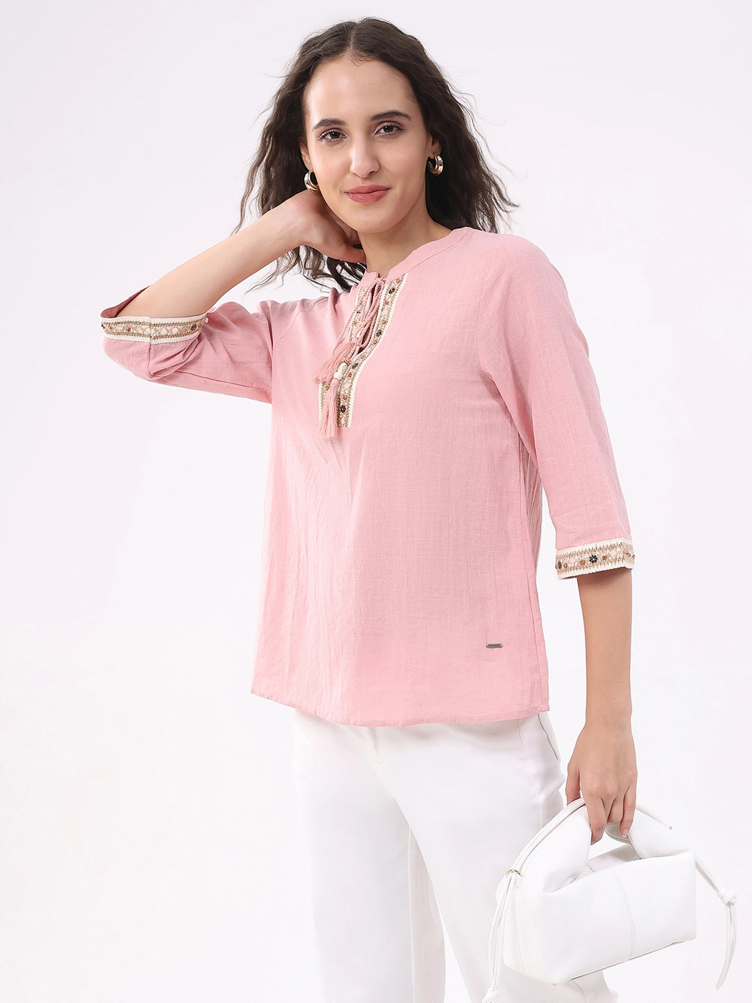Dusty Pink Cotton Top - Global Republic