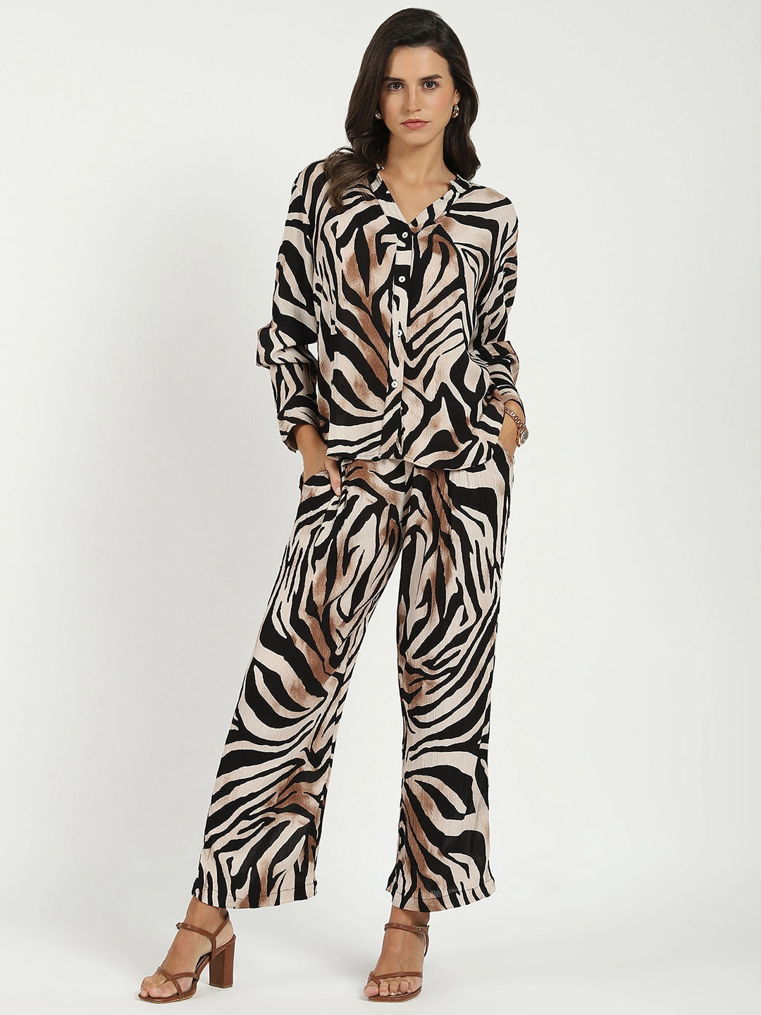 Leopard Print Viscose Lower - Global Republic