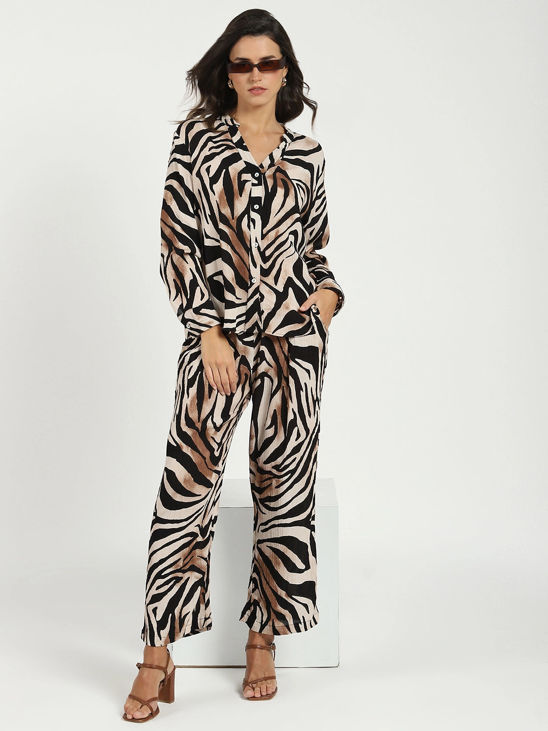 Leopard Print Viscose Lower - Global Republic