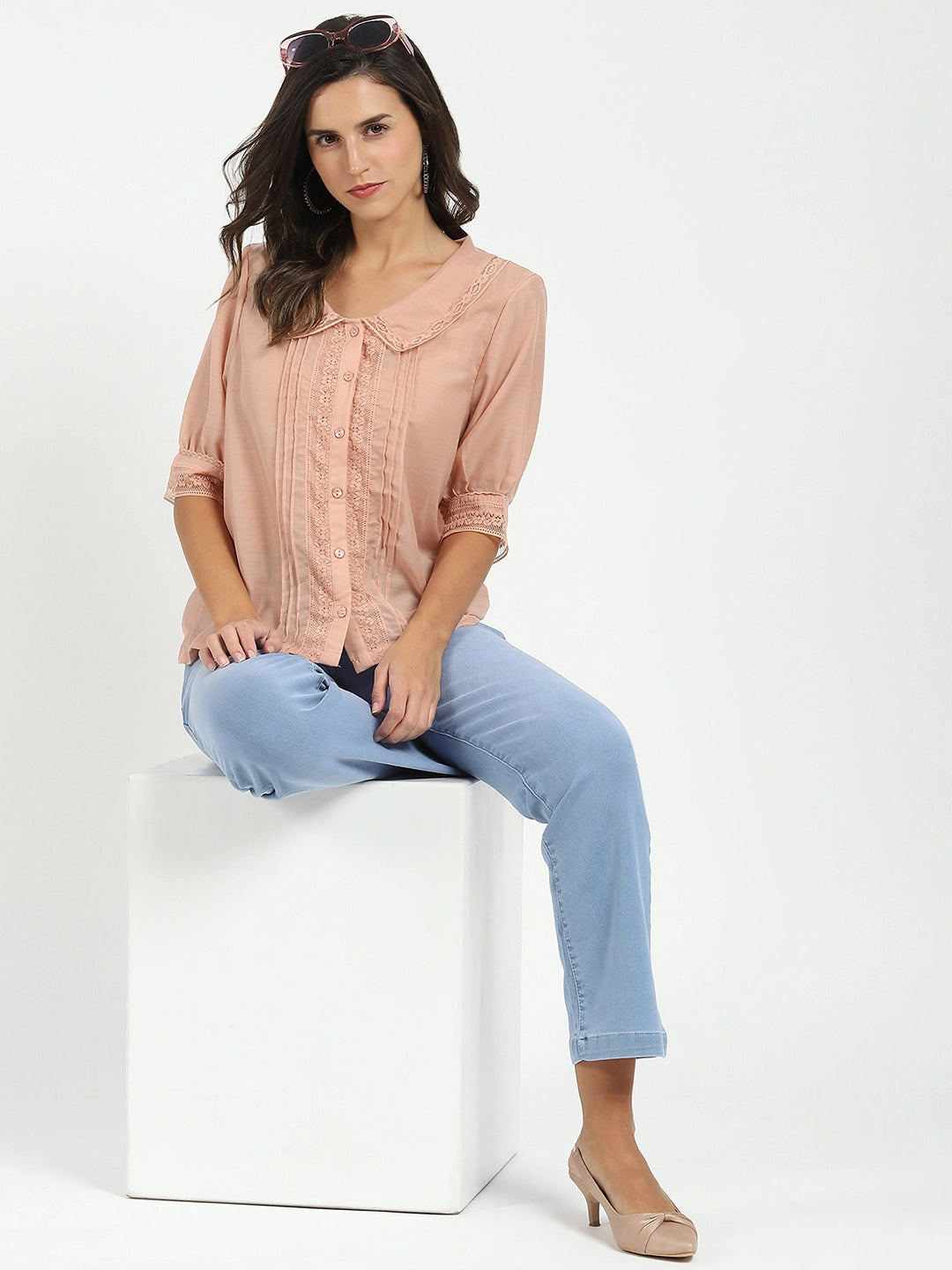 Peach Solid Top - Global Republic
