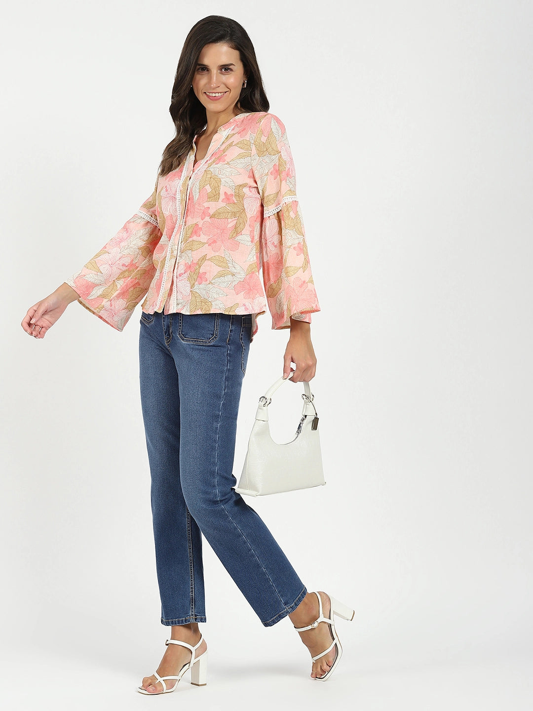 Pink Floral Print Top - Global Republic