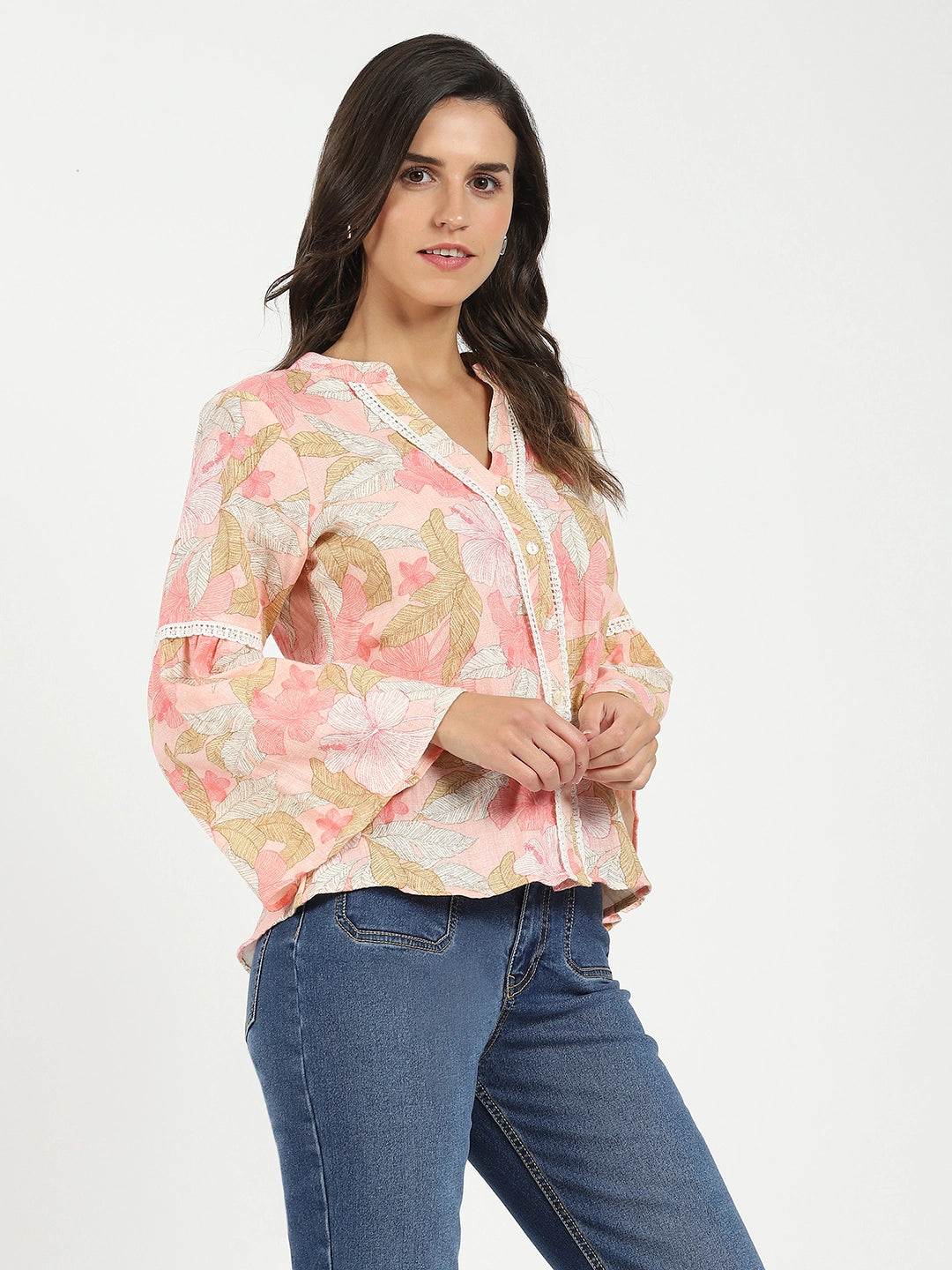 Pink Floral Print Top - Global Republic