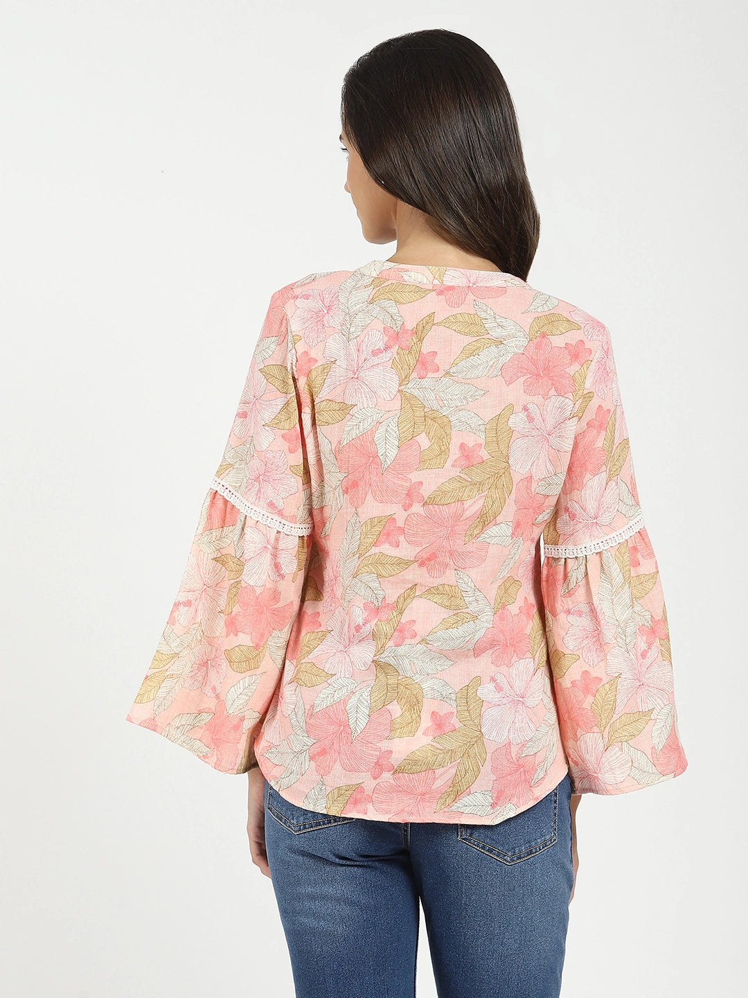 Pink Floral Print Top - Global Republic