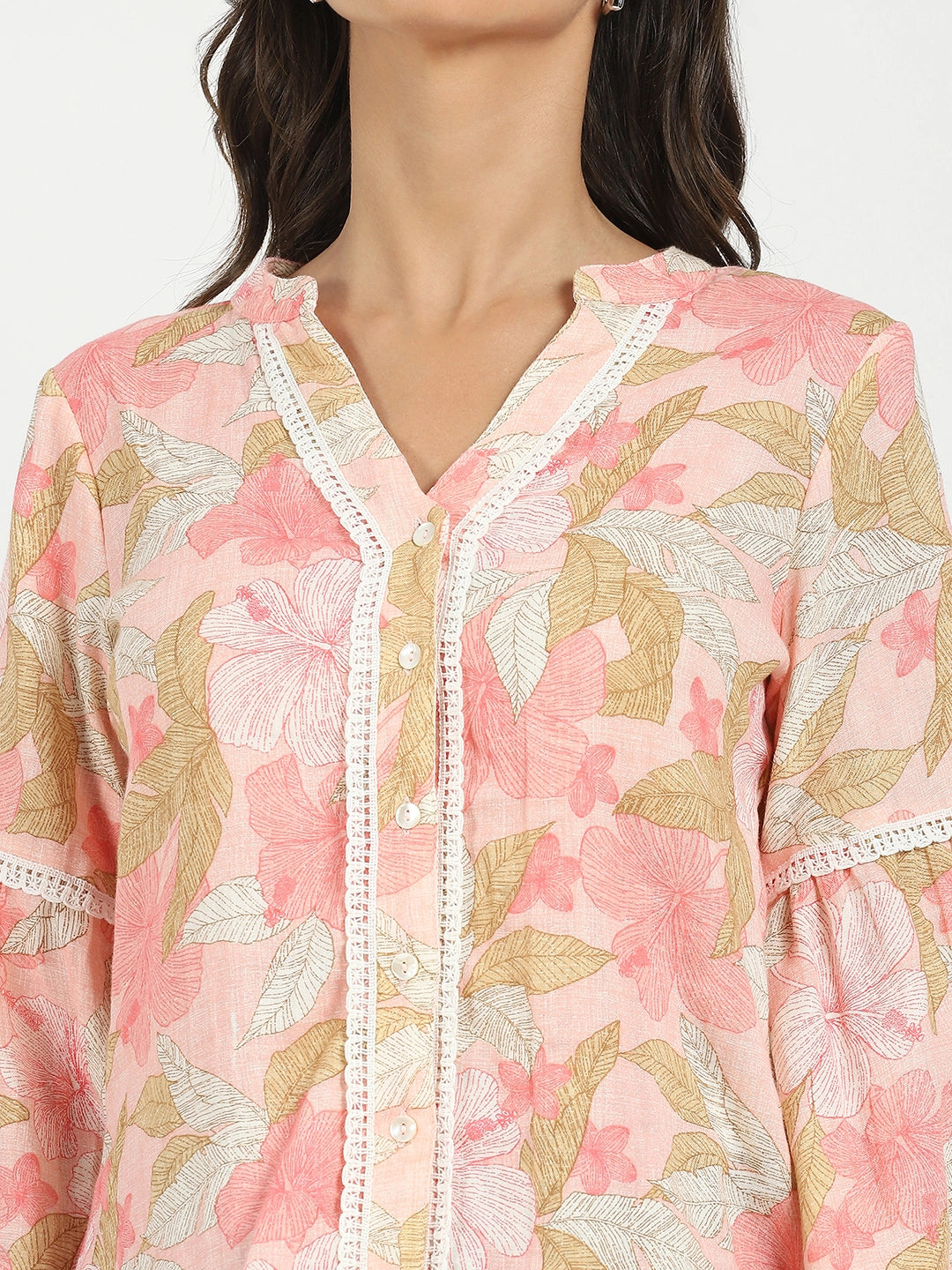 Pink Floral Print Top - Global Republic