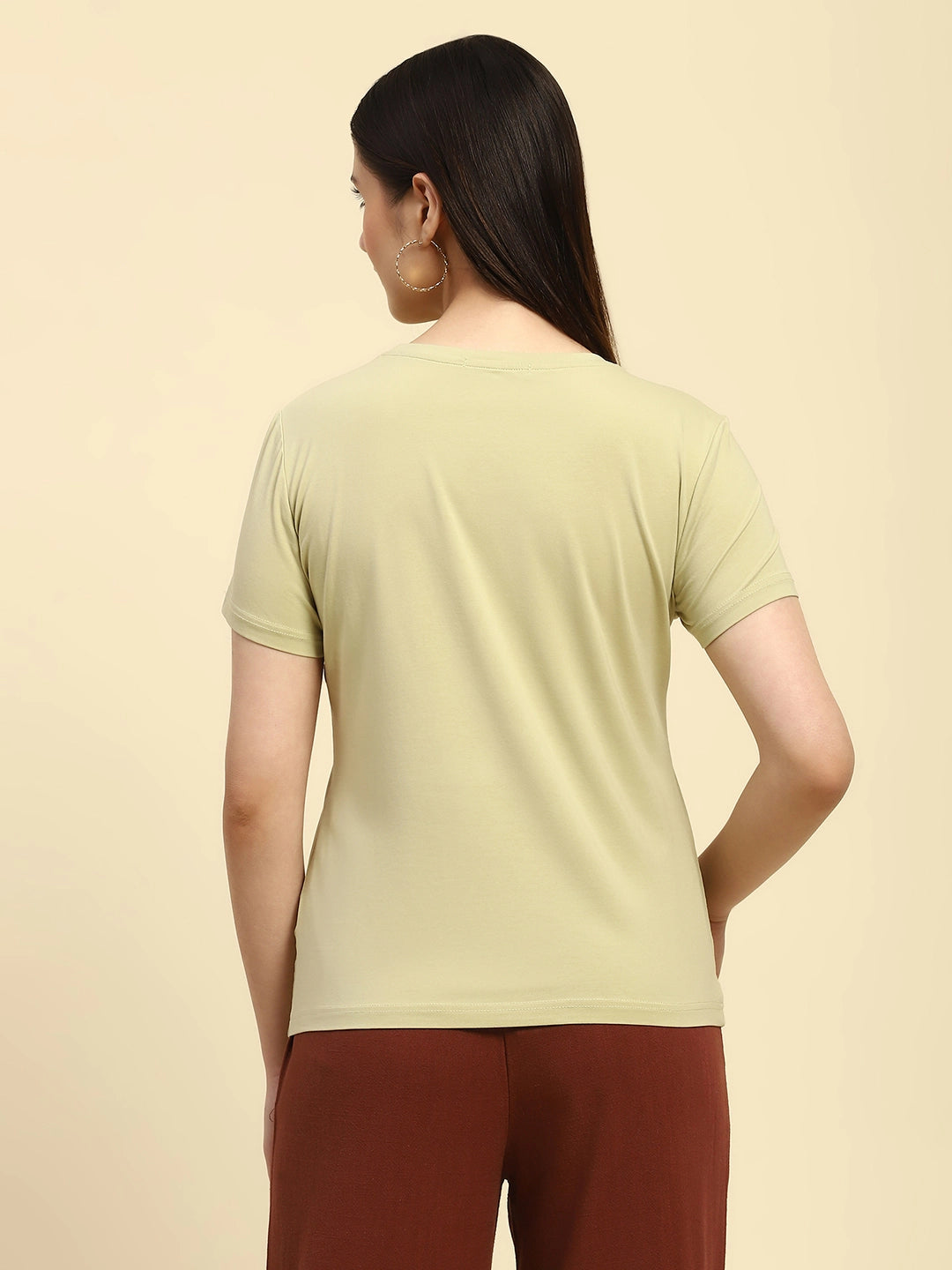 Green Embroidered Modal Top - Global Republic