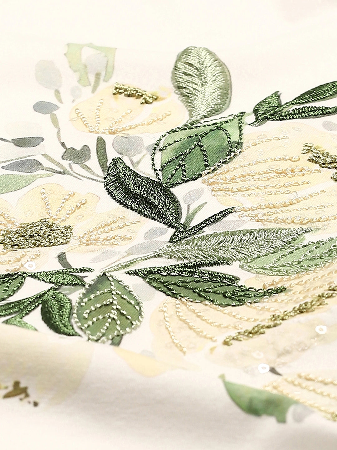 Cream Embroidered Cotton Top - Global Republic