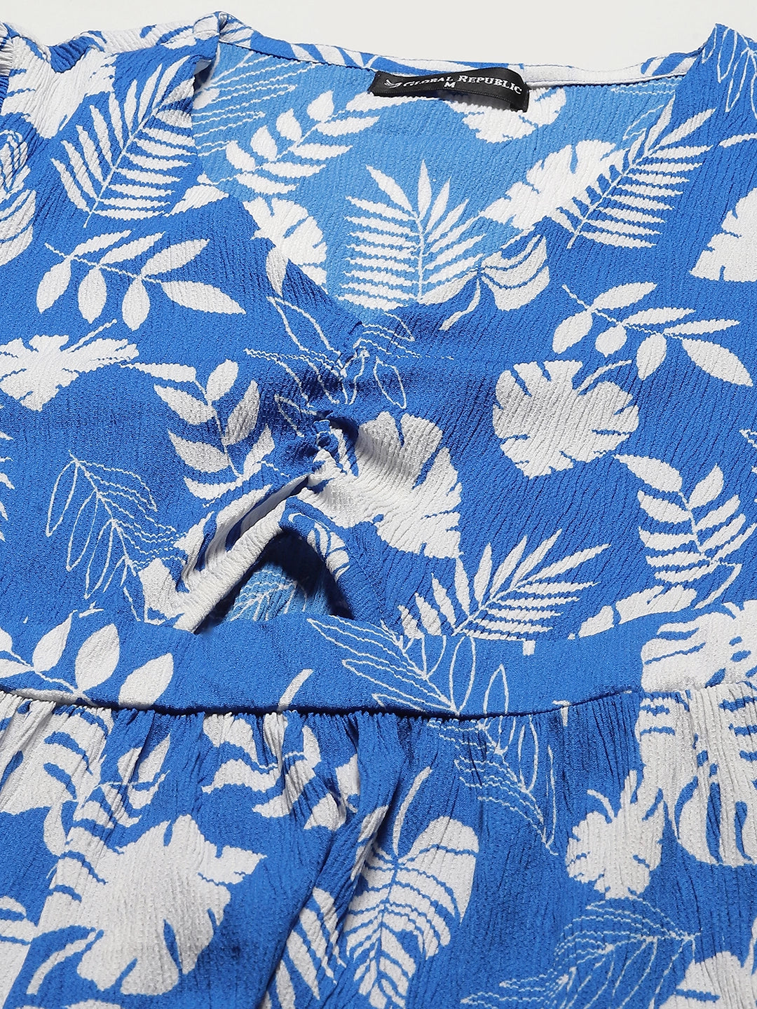 Tropical Print Fit & Flare Dress - Global Republic