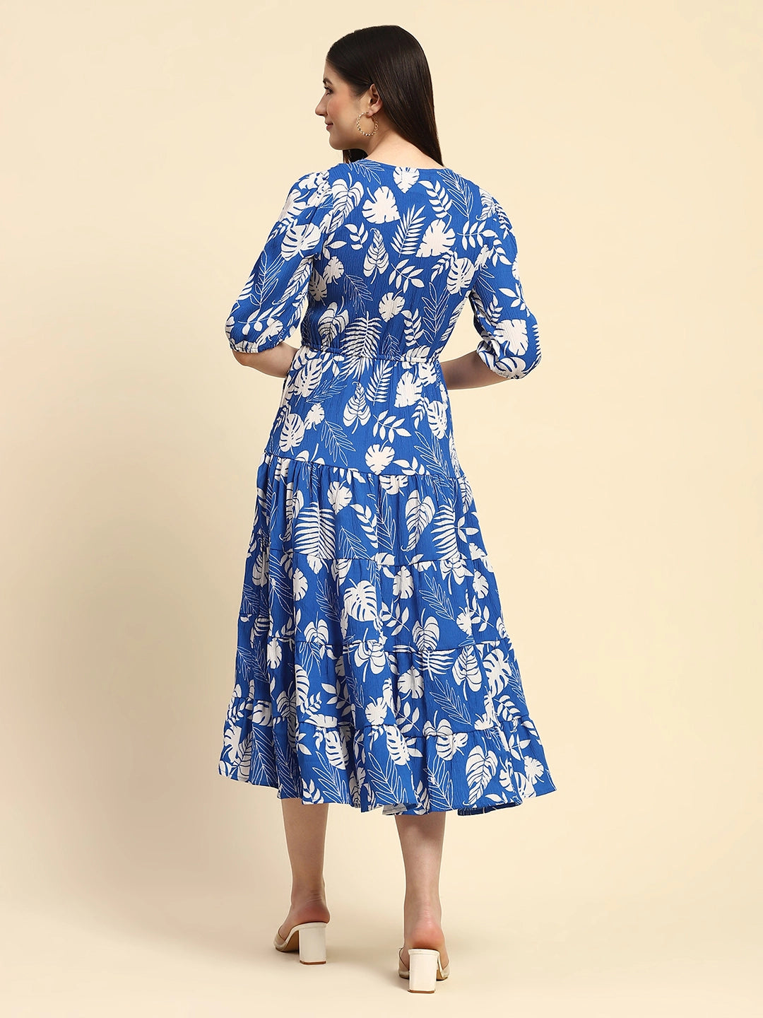 Tropical Print Fit & Flare Dress - Global Republic