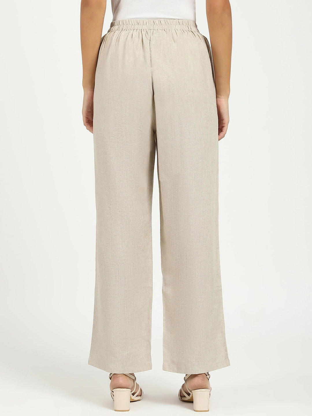 Natural Linen Relaxed Fit Lower - Global Republic
