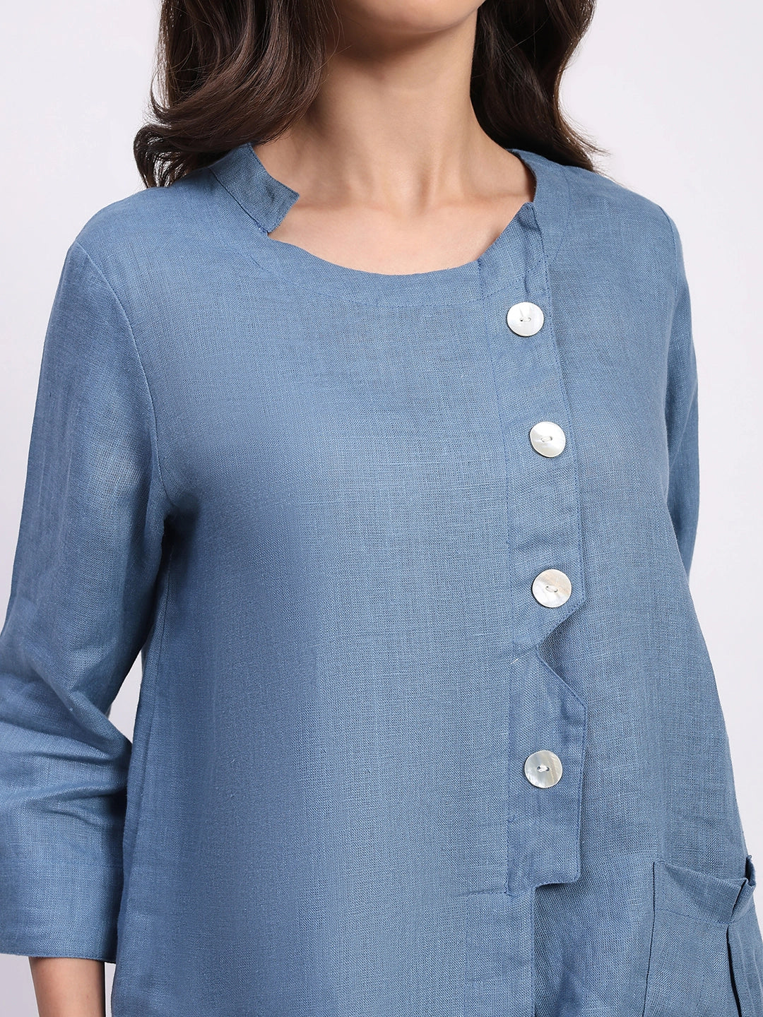 Blue Linen Co-ord Set - Global Republic