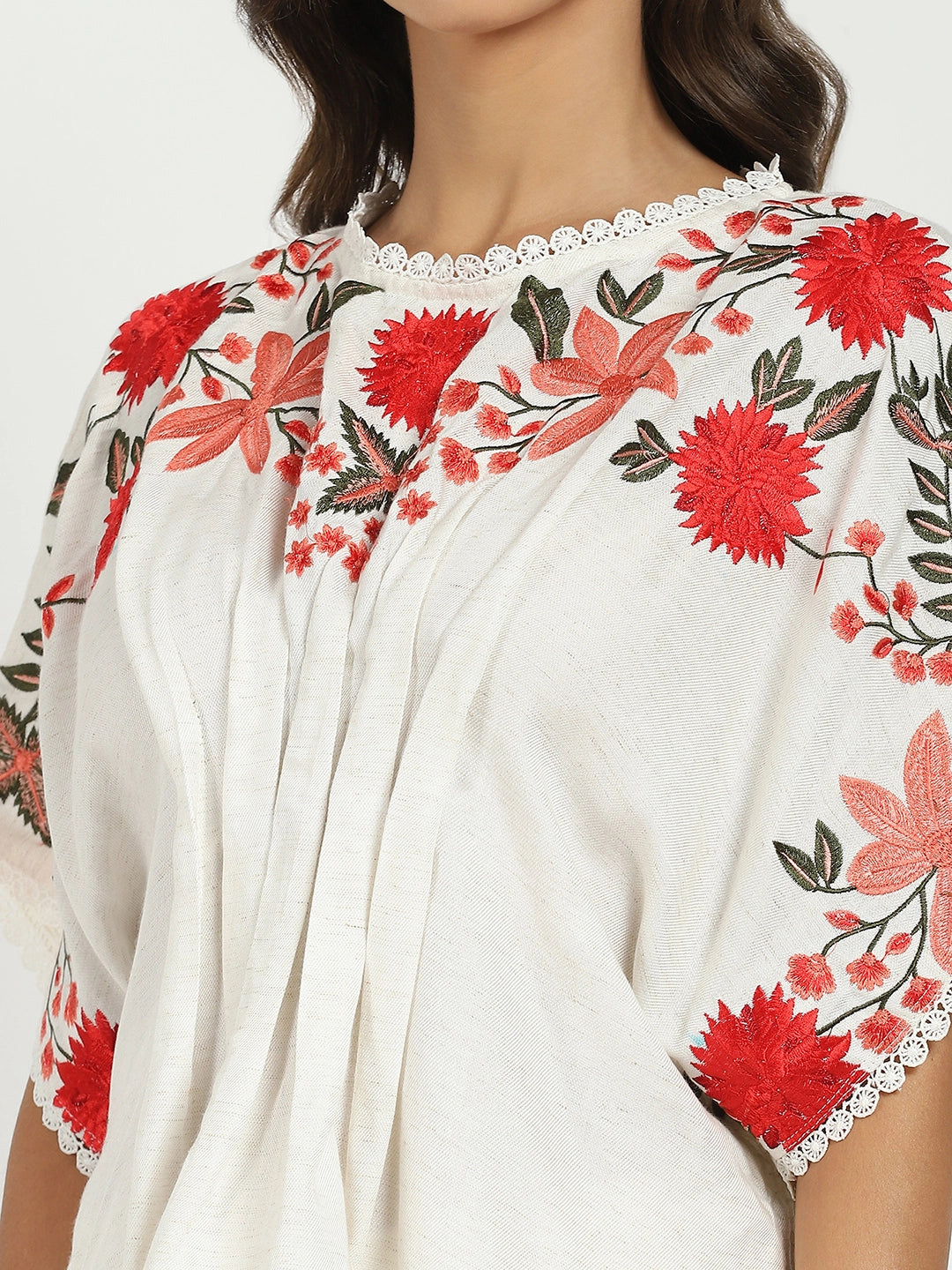 Embroidered Kaftan Sleeves Co-ord Set - Global Republic