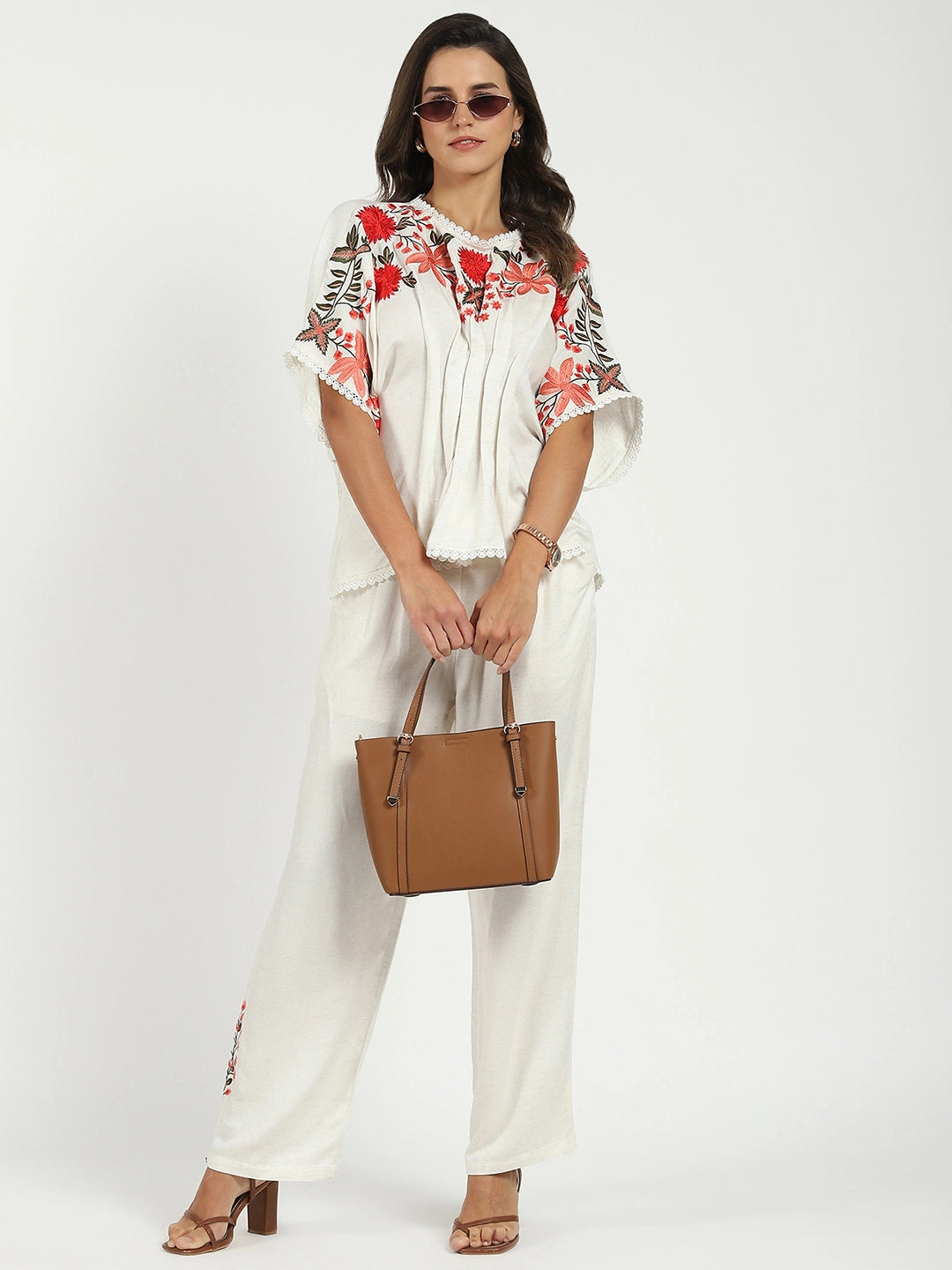 Embroidered Kaftan Sleeves Co-ord Set - Global Republic