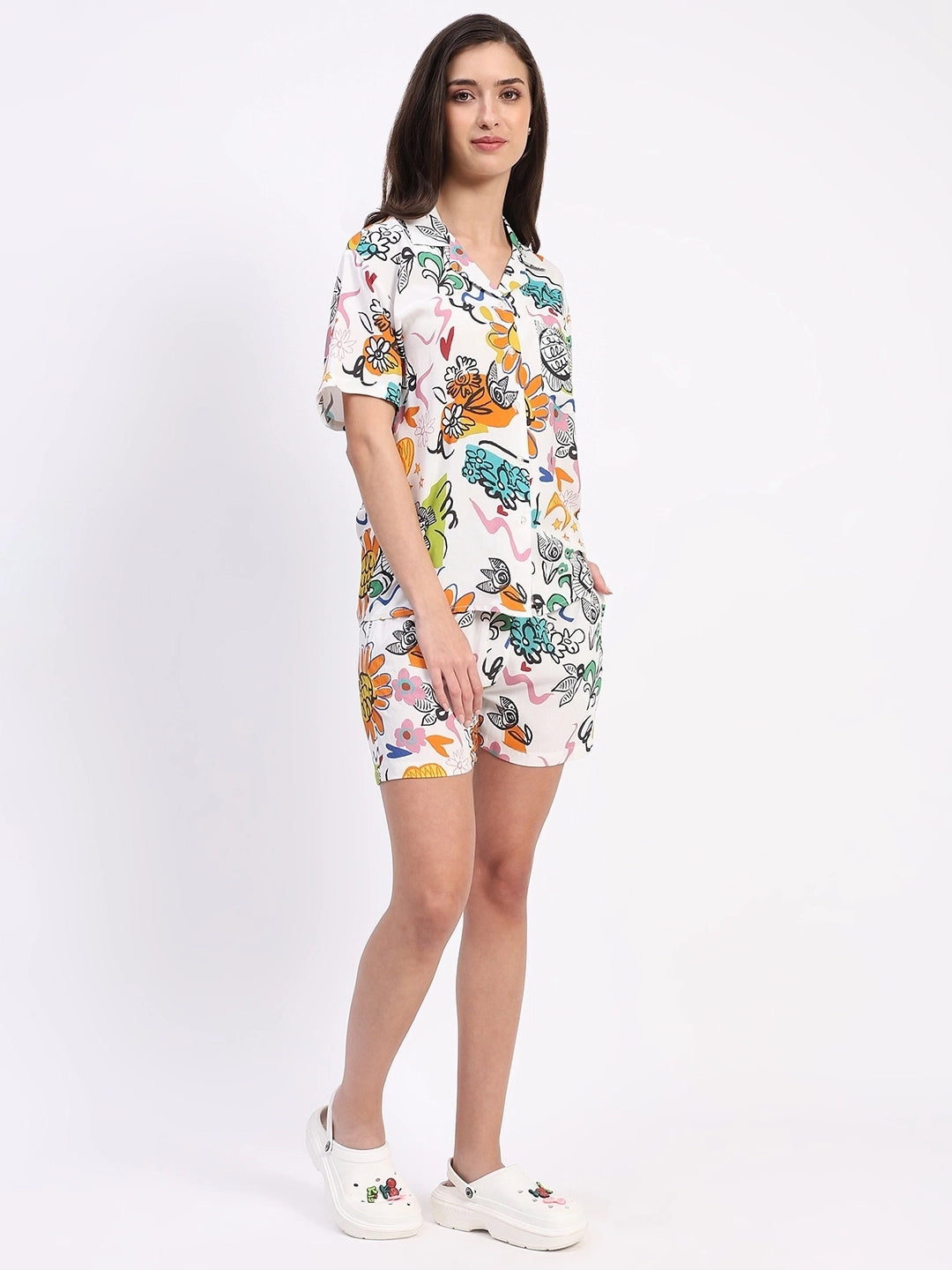 Modal Rayon Quirky Print Short Set - Global Republic