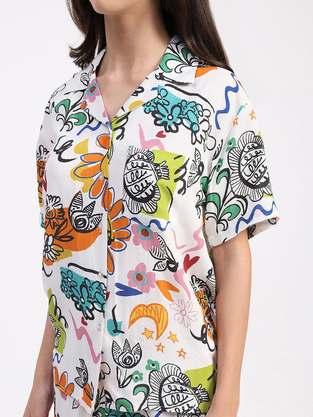 Modal Rayon Quirky Print Short Set - Global Republic