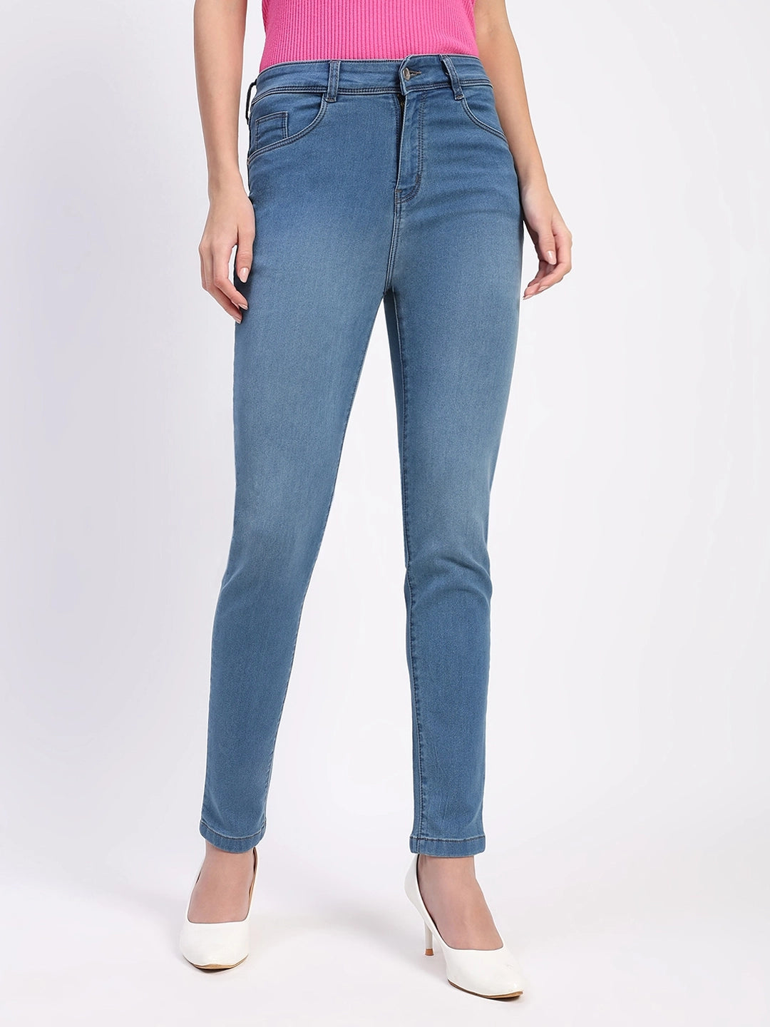 Stretch Slim Blue Denim Jeans - Global Republic