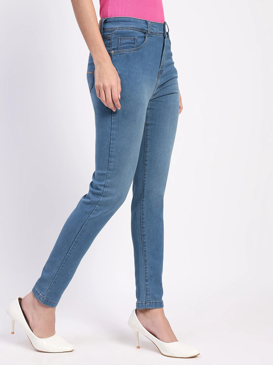 Stretch Slim Blue Denim Jeans - Global Republic