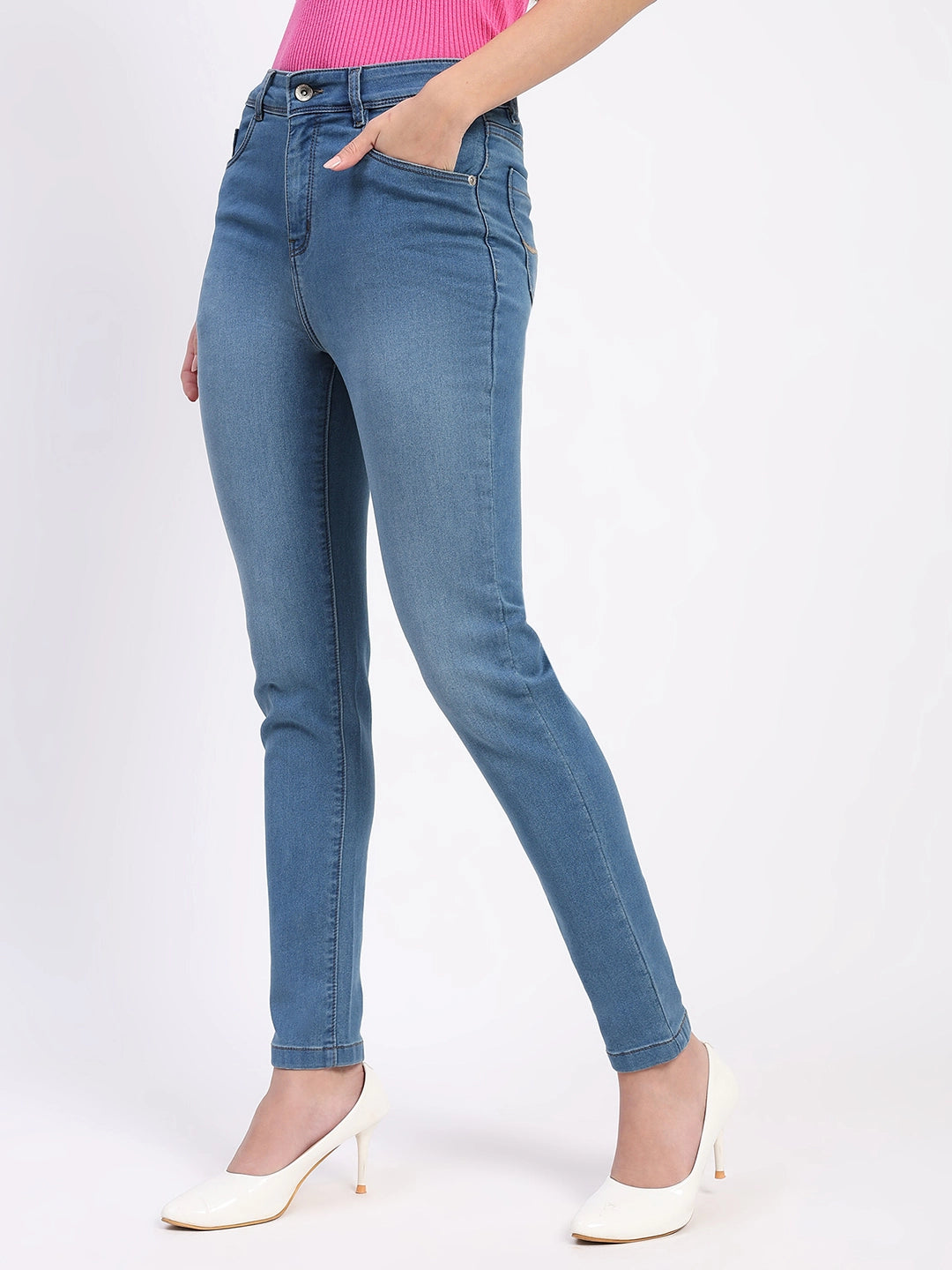 Stretch Slim Blue Denim Jeans - Global Republic