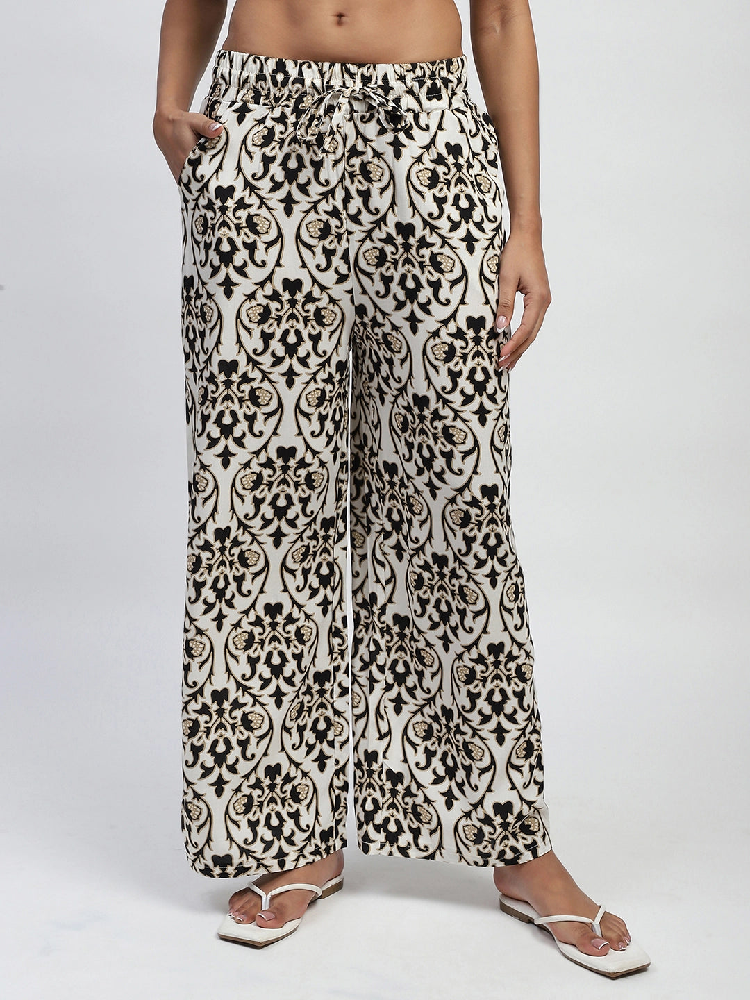 Printed Rayon Loose Fit Lower - Global Republic