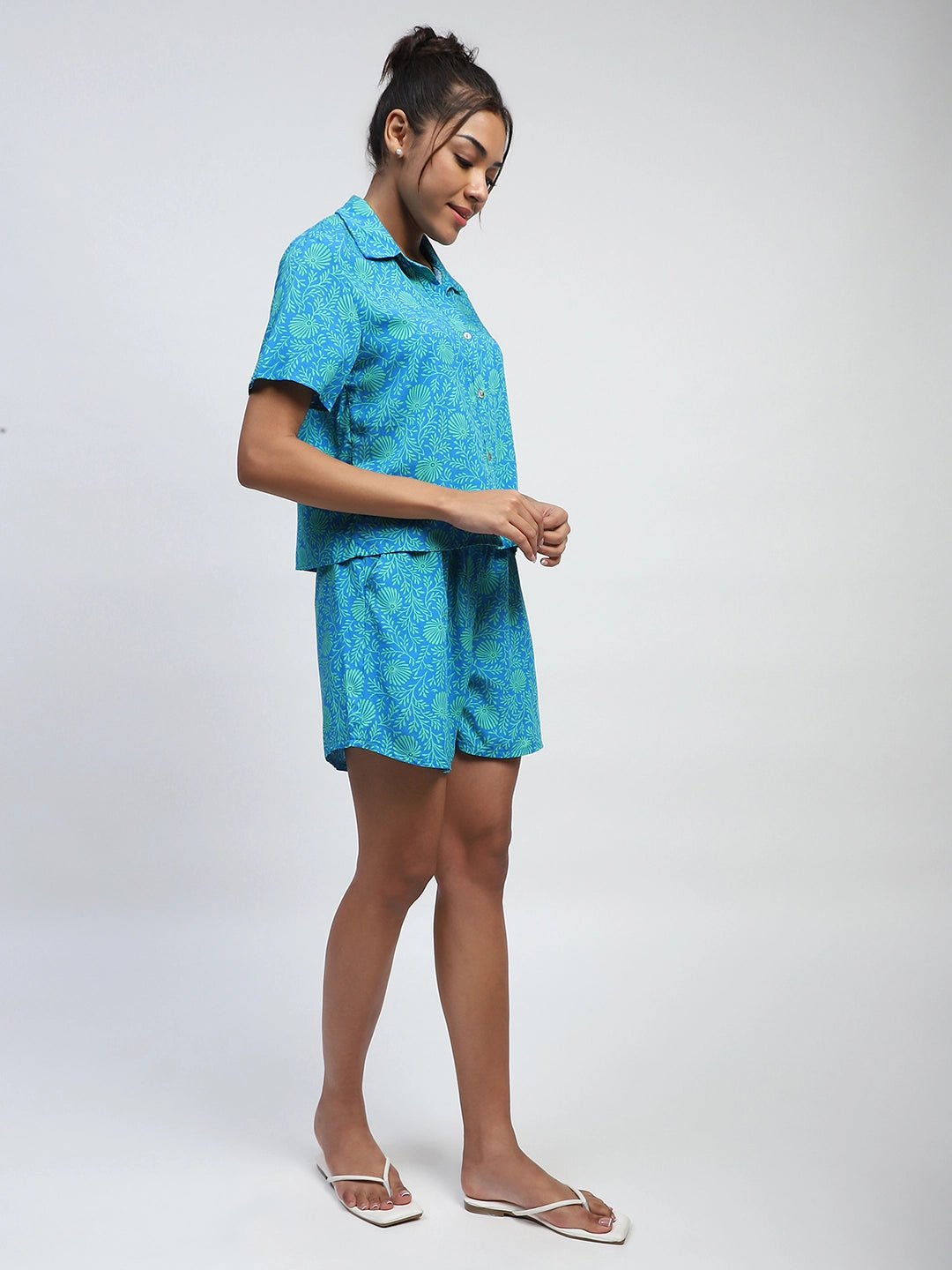 Royal Floral Print Rayon Loose Fit Shirt - Global Republic