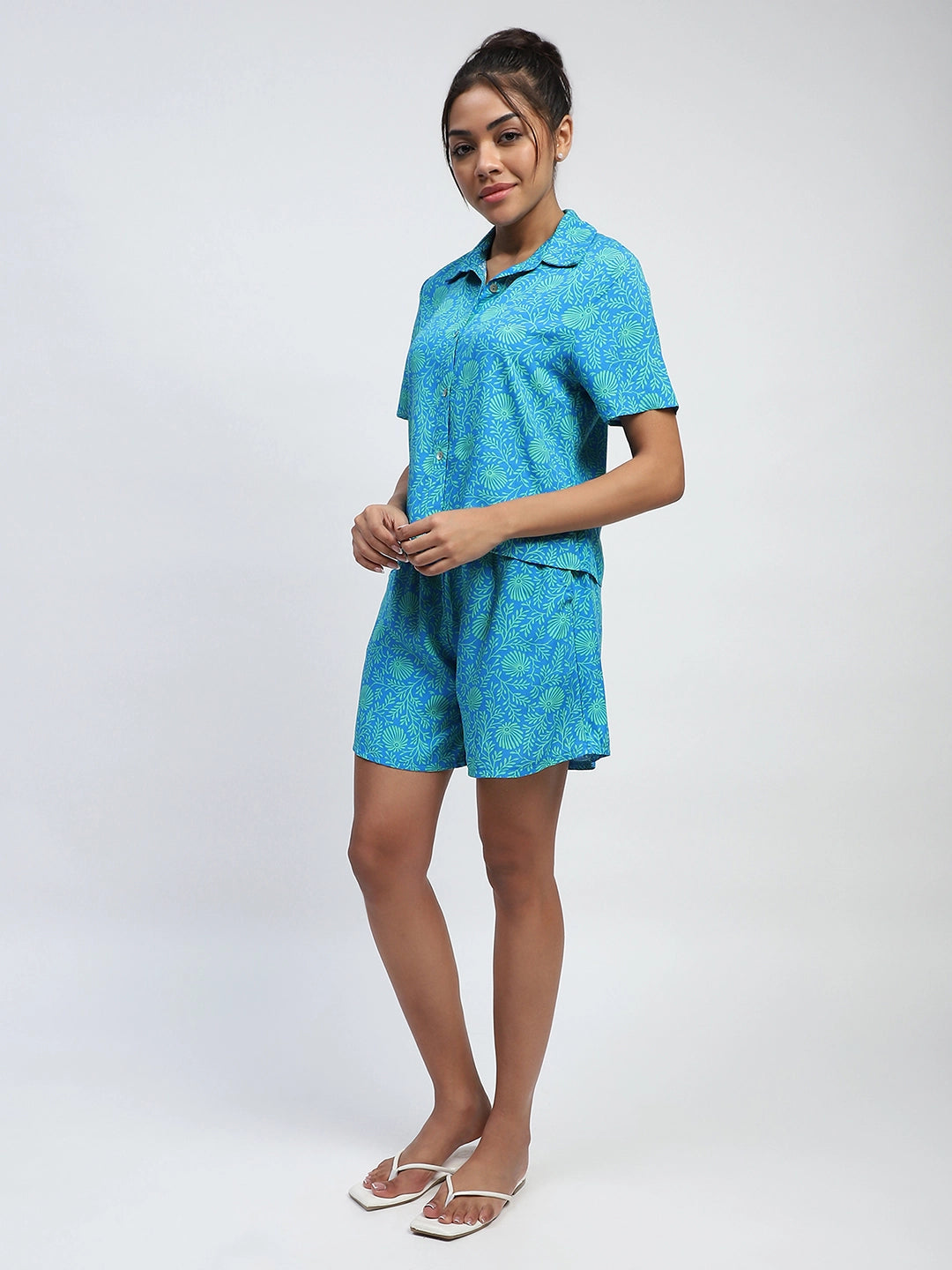 Royal Floral Print Rayon Loose Fit Shirt - Global Republic